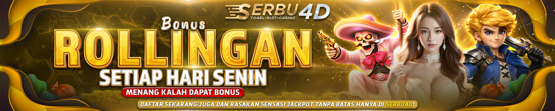 SERBU4D: Situs Slot Gacor Terpercaya Bonus Slot Rollingan